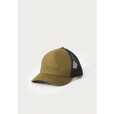 Image of HUGO Men&#039;s Marsel Trucker Cap Cotton Twill with Mesh Inserts, 355open green, Einheitsgröße
