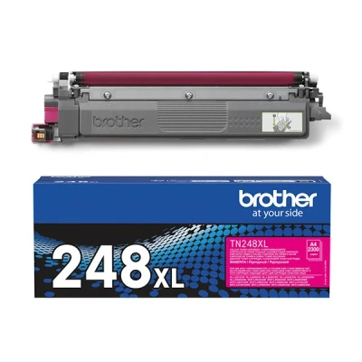Image of Brother TN 248XLM Toner Cartridge, Magenta, Single Pack, High Yield, Includes 1 x Genuine Supplies