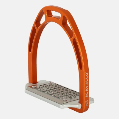 Image of Acavallo Arco Alupro Aluminium Stirrup Orange Horse Stirrups Riding Equestrian