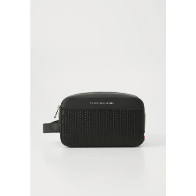 Image of TOMMY HILFIGER Men&#039;s TH Woven WASHBAG AM0AM13838 Washbag, Black (Black), One Size