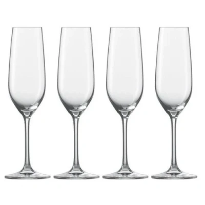 Image of SCHOTT ZWIESEL Champagne Glasses For You (Set of 4), Elegant with Moussing Point, Dishwasher Safe Tritan Crystal Glasses, Made in Germany (Item No. 121872)