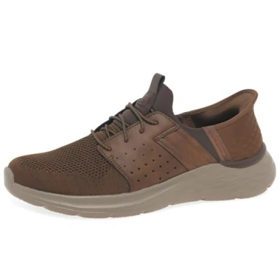Image of Skechers Garner Trainers Dark brown, Men&#039;s, Size: 6, brown Textile/synthetics