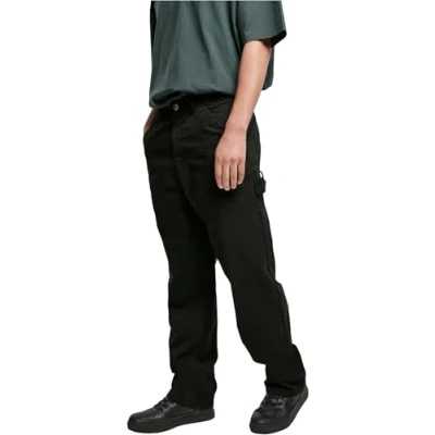 Image of Urban Classics Carpenter Pants Trousers, Men&#039;s, Size: 30, Black