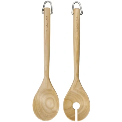 Image of KitchenAid Salad Utensil Core Birch Wood 2 Piece 33 cm