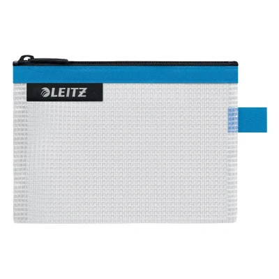 Image of Leitz Wow Travel Pouch, Water Resistant, Translucent, Ideal for Visible Storage and Organisation, Small (A6) Blue