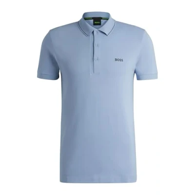 Image of BOSS Paule 4 Polo shirt, Men&#039;s, Size: Small, Open blue thirtynine