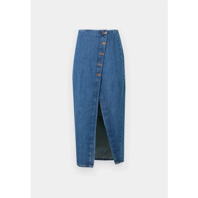 Image of Pepe Jeans MIDI Skirt SLIT denim skirt, Women&#039;s, Size: Large, Blue
