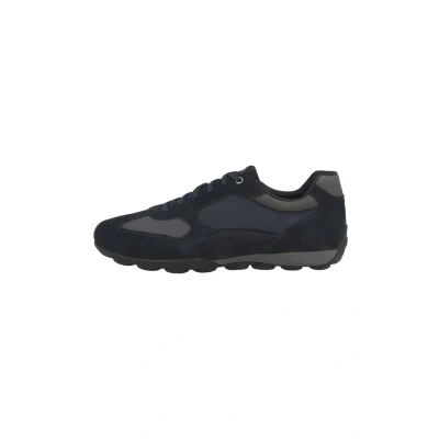 Image of Geox U Snake 2.0 C Trainers, Men&#039;s, Size: 11, Navy Leather and textile