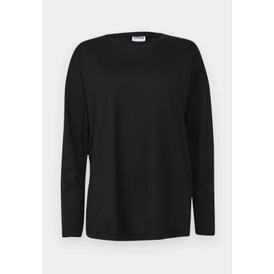 Image of Noisy May Nmmathilde Oneck HIGH/LOW Long sleeved top, Women&#039;s, Size: 10, Black