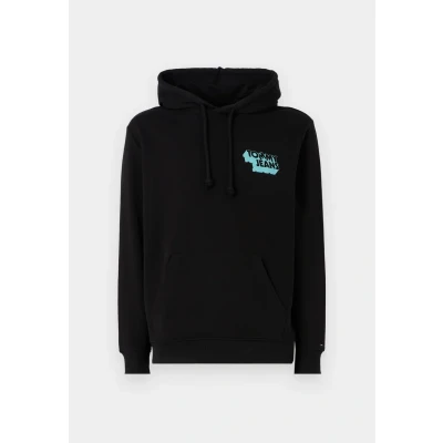 Image of Tommy Jeans Stack BACK LOGO Hoodie Sweatshirt, Men&#039;s, Size: XS, Black