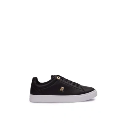 Image of Tommy Hilfiger Elevated Monogram Trainers, Women&#039;s, Size: 5, Black Leather
