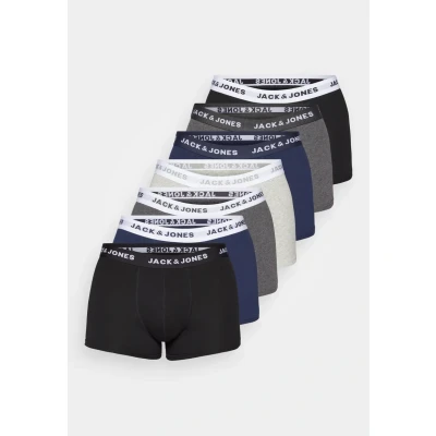 Image of Jack &amp; Jones Jacbasic Trunks 7 PACK Pants, Men&#039;s, Size: XXL, Grey/black/dark blue