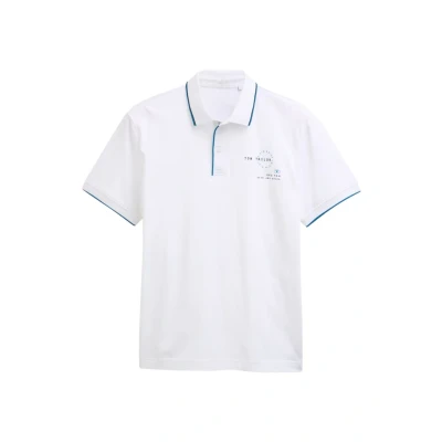 Image of TOM Tailor Kurzarm Polo shirt, Men&#039;s, Size: Medium, Weiß