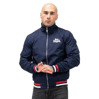 Image of Lonsdale Newdigate Men&#039;s Transition Jacket, Navy/White/Red, L