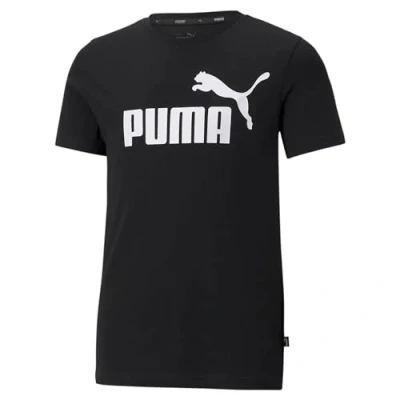 Image of Puma LOGO TEE Unisex Print Tshirt for kids, Size: 15 16y, Black