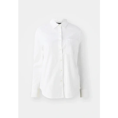 Image of Dockers Pocket Buttondown blouse, Women&#039;s, Size: Large, White