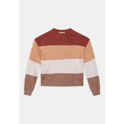 Image of Kids ONLY Kogsandy Stripe Jumper for kids, Size: 5 6y, Spiced apple/leather brown/lavender fog/rose brown