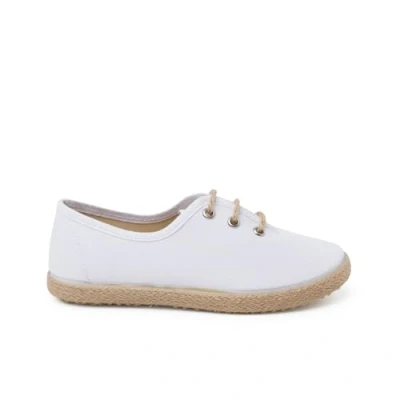 Image of Pisamonas Blucher Ceremonia Espadrilles for kids, Size: 7K, Blanco Cotton