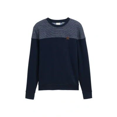 Image of TOM Tailor MIT LOGO Badge Sweatshirt, Men&#039;s, Size: Large, Sky captain blue