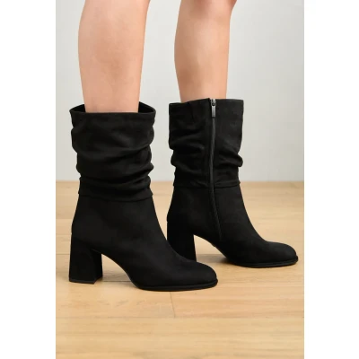 Image of Tamaris Women&#039;s Textile Block Heel Ankle Boots, black, 5.5 UK