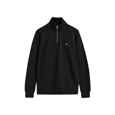 Image of GANT REG Shield HALF ZIP Fleece jumper, Men&#039;s, Size: 3XL, Black