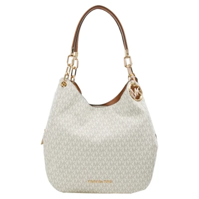 Image of Michael Kors Lillie Chain Tote bag, Women&#039;s, Size: One Size, Vanilla/acrn