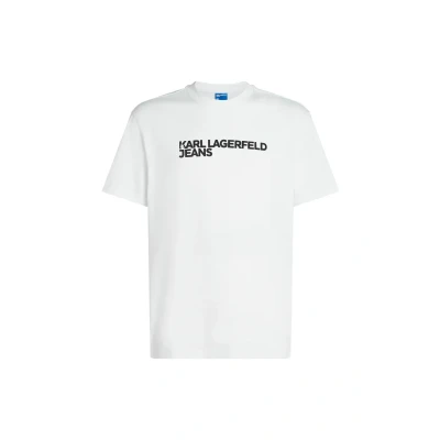 Image of Karl Lagerfeld Jeans Essential TEE Print Tshirt, Men&#039;s, Size: XXL, White