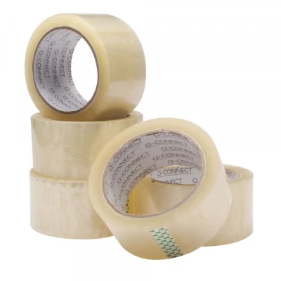 Image of Q Connect Polypropylene Packaging Tape 50mmx66m Clear (Pack of 6)