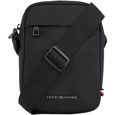 Image of Tommy Hilfiger Repreve MINI Reporter Across body bag, Men&#039;s, Size: One Size, Black