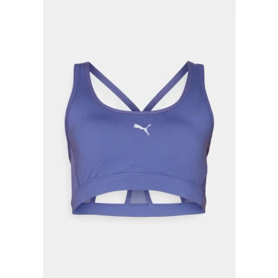 Image of Puma BRA Medium support sports bra, Women&#039;s, Size: Large, Blue crystal