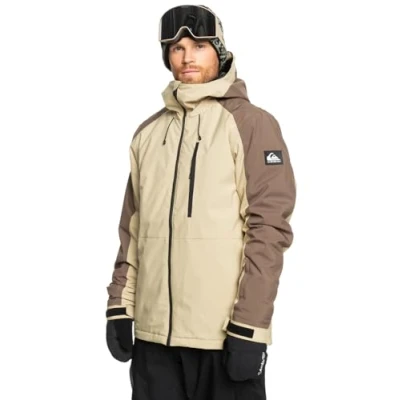 Image of Quiksilver Mission Block Jacket Ski jacket, Men&#039;s, Size: Medium, Beige