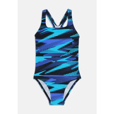 Image of Speedo Girls Hyperboom Allover Medalist Swimsuit for kids, Size: 26, Turquoise