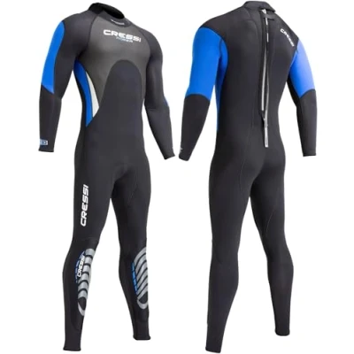 Image of Cressi Men&#039;s Morea Man 3mm Premium Neoprene Full Length Wetsuit, Black/Red, XXXXL/8, XLU476108