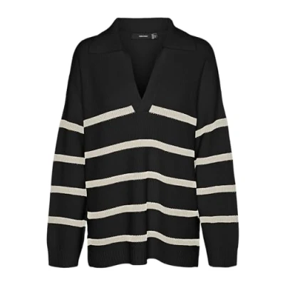 Image of Vero Moda Vmluna V NECK Jumper, Women&#039;s, Size: XS, Black