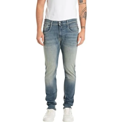 Image of Replay Anbass Pants Slim fit jeans, Men&#039;s, Size: 30x30, Medium blue