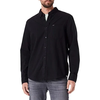 Image of Lee Button DOWN Shirt, Men&#039;s, Size: Small, Black