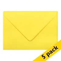 Image of Clairefontaine Ref 26562C Pollen Envelopes (Pack of 5) C5 Sized, 120gsm Paper, Gummed Seal, Inkjet &amp; Laser Printer Compatible, Acid Free Intensive Yellow