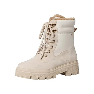 Image of s.Oliver Platform ankle boots, Women&#039;s, Size: 6, Cream Synthetics