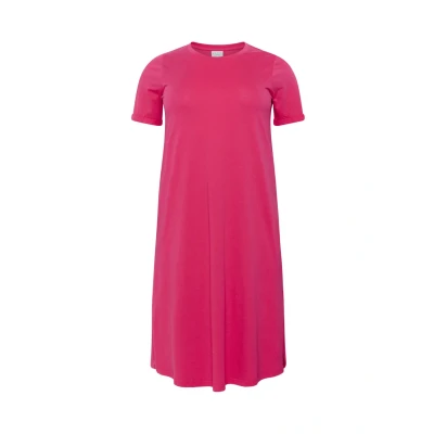 Image of Kaffe Curve Caline Jersey dress, Women&#039;s, Size: 22/24, Raspberry