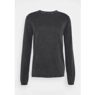 Image of Jack &amp; Jones Jjeleo CREW NECK NOOS Jumper, Men&#039;s, Size: Small, Caviar