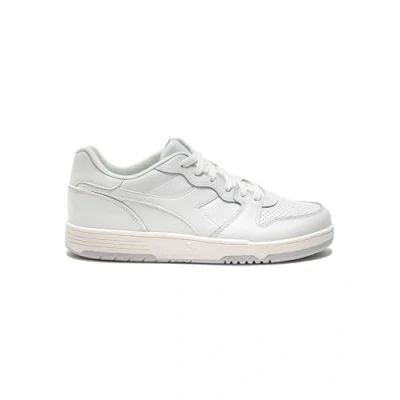 Image of Diadora Deuce Unisex Trainers, Size: 7.5, White leather and imitation