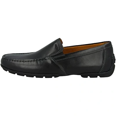 Image of Geox UOMO Monet Moccasins, Men&#039;s, Size: 8, Black Leather