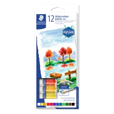 Image of STAEDTLER 8880 C12 Karat Watercolour Paint Tube Multi Colour (Pack of 12)