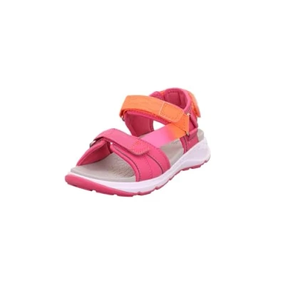 Image of Superfit Criss Cross Sandals for kids, Size: 11.5/12K, Pink/orange Textile/synthetics