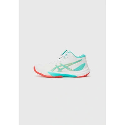 Image of Asics SKY Elite 3 Volleyball shoes, Men&#039;s, Size: 13, White/blue shoes