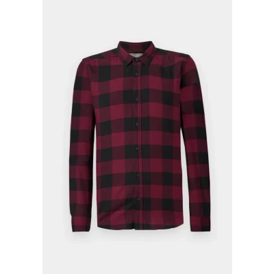 Image of Only &amp; Sons Onsgudmund Checked Shirt Shirt, Men&#039;s, Size: XS, Cabernet