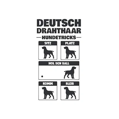 Image of Deutsch Drahthaar Notizbuch: Hundetricks Jagdhund Hund / 6x9 Zoll 120 karierte Seiten
