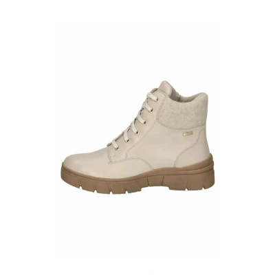 Image of CAPRICE Damen Stiefeletten zum Schnüren Gefüttert Wasserabweisend, Beige (Beige Nappa), 41 EU