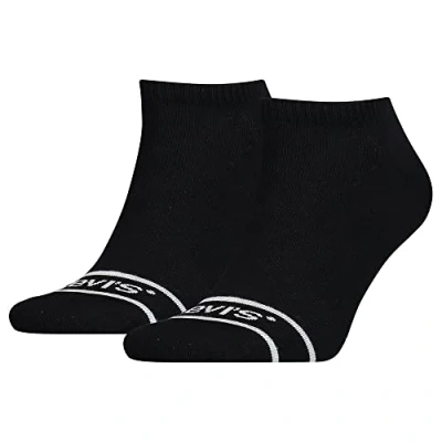 Image of Levi&#039;s LOW CUT Sport Unisex 2 PACK Socks, Size: 6 8, Black