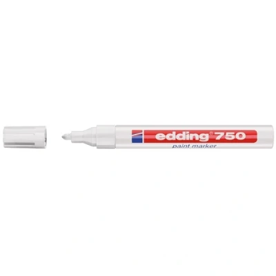 Image of edding 750 PAINT MARKER PEN WHITE BULLET TIP LOW ODOUR 2 4mm Line
